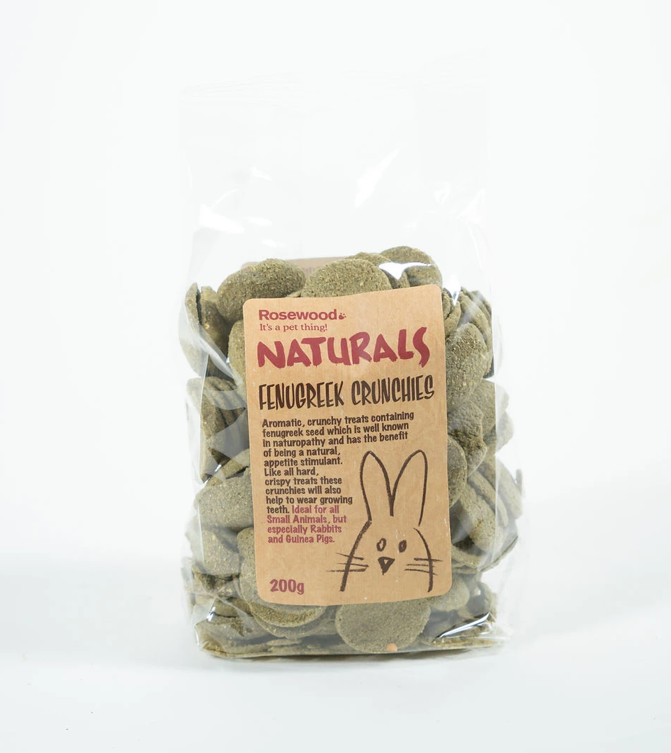Rosewood Fenugreek Crunchies Bunny Treats Hay Country